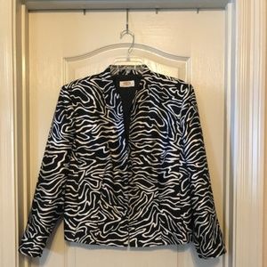 Silk Bomber Jacket zebra